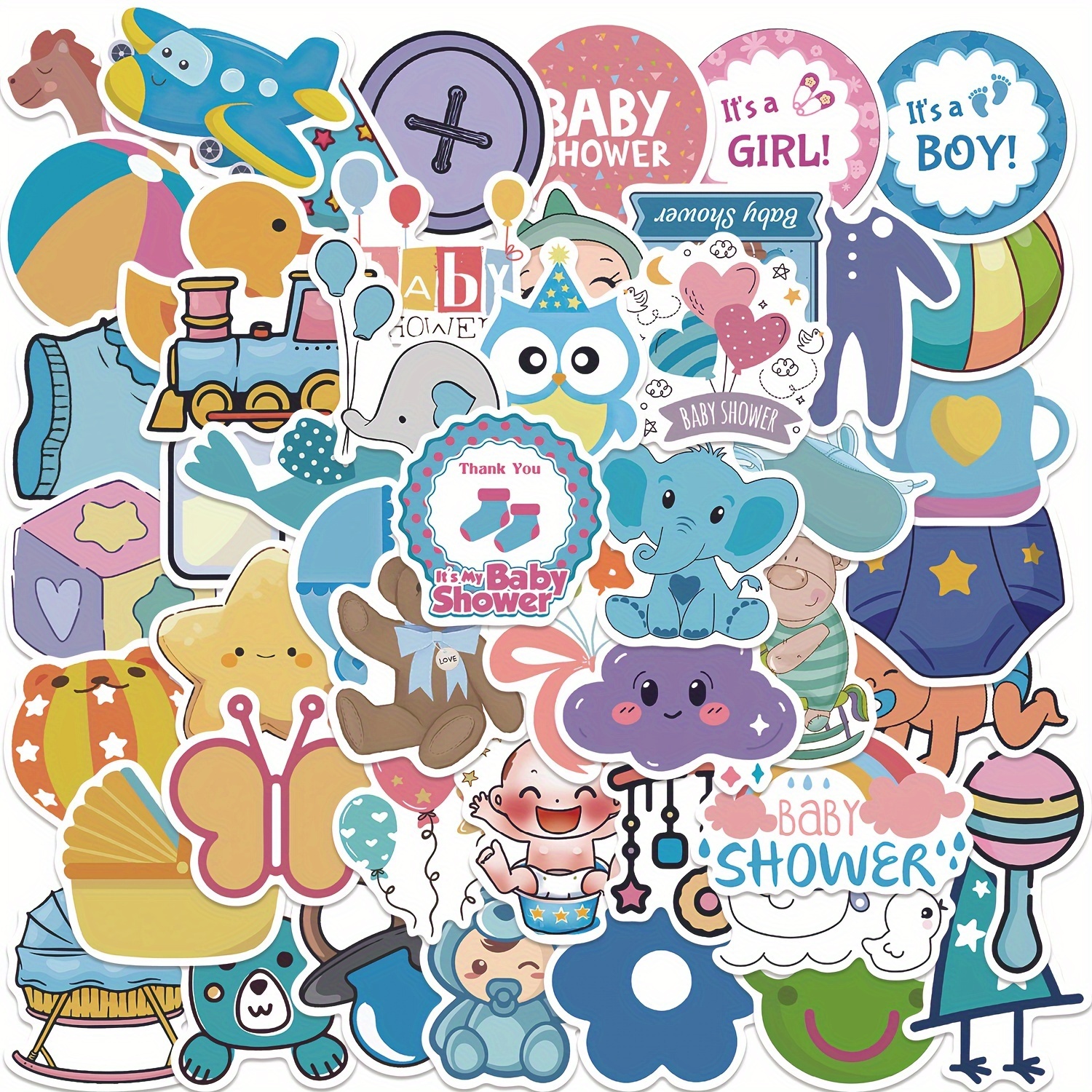 Cartoon Baby Shower Stickers Graffiti Decoration Stickers - Temu