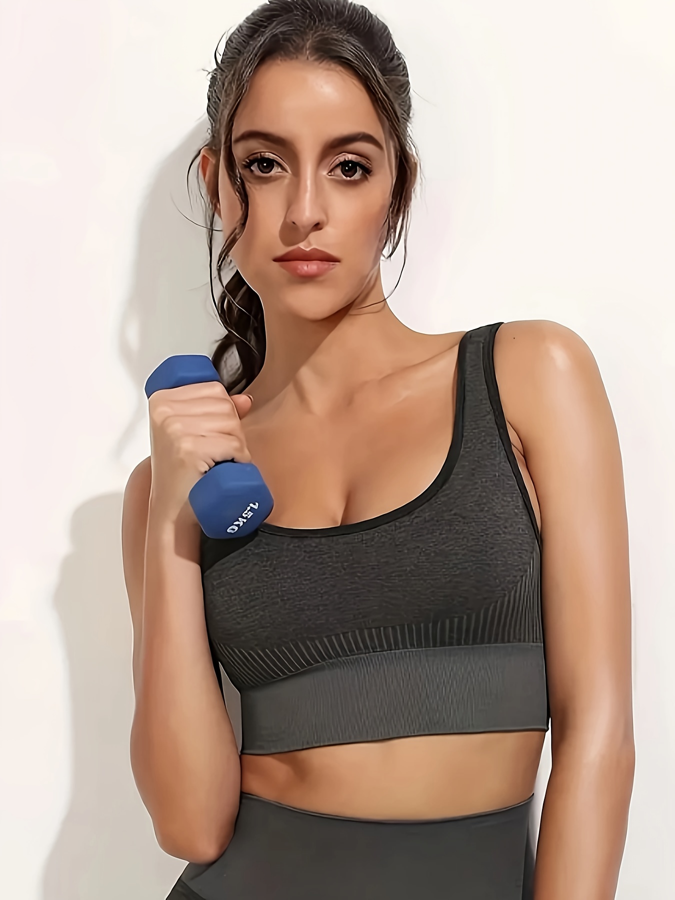 Color-blocking Sports Bra For Women, Wire-free, Shockproof
