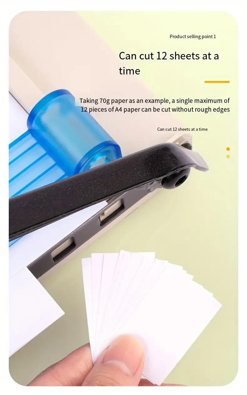 Cortador de papel, cortador de papel con protector de seguridad y bloqueo  de cuchilla, cortador de papel guillotina de 12 pulgadas de longitud de