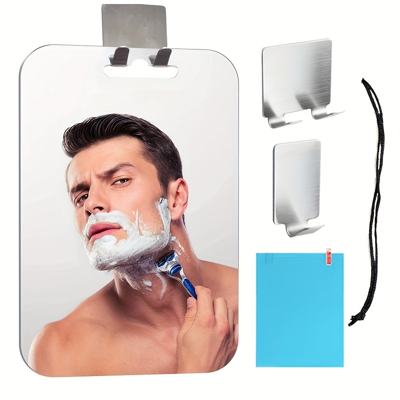 Duschspiegel zum Rasieren Fogless Badezimmer Wandhängender Spiegel mit  Rasierhaken Tragbarer nebelfreier Spiegel für Daily & Travel Make-up  Bartpflege
