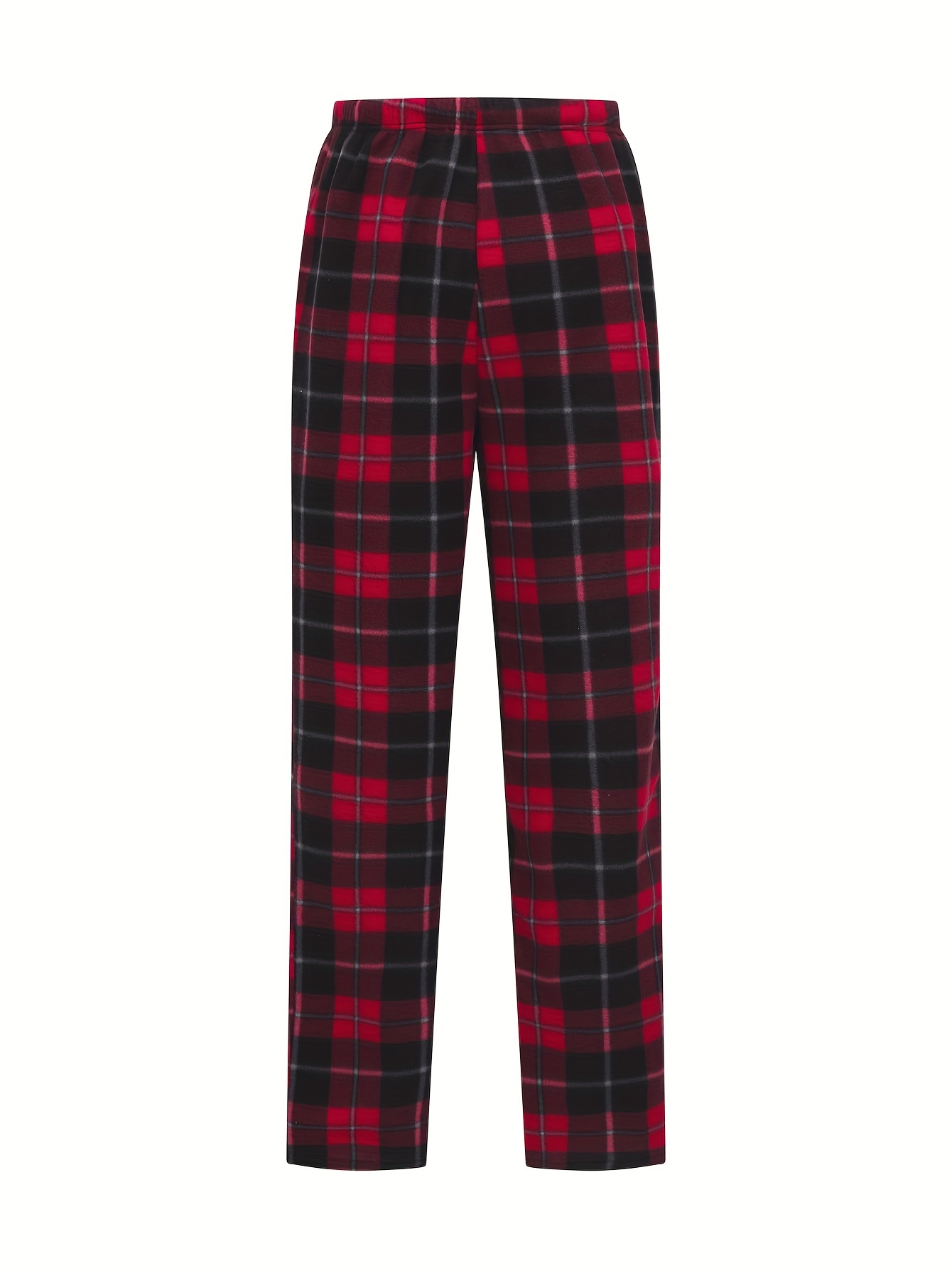 Men's Plaid Drawstring Thick Pajamas Pants Thick Thermal - Temu Canada