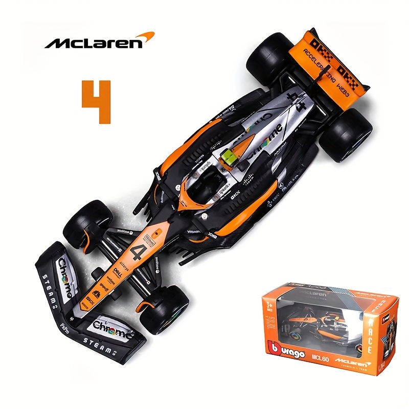 Image of Burago 1:43 2023 F1 Mcl60 #4 And #81 Alloy Car Die Cast Model Toy Collectible, Collection Gifts, Birthday Gifts