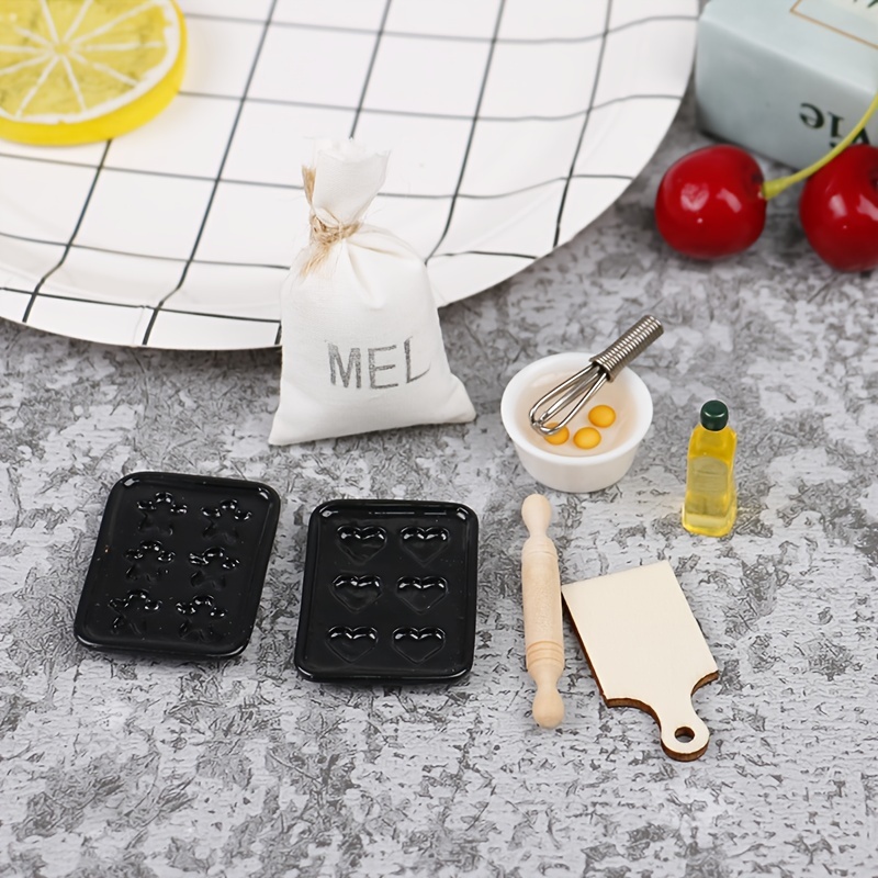 Mini Baking Tool Set - Perfect For 1:6 Dollhouse Pretend Play And Photo  Props! - Temu