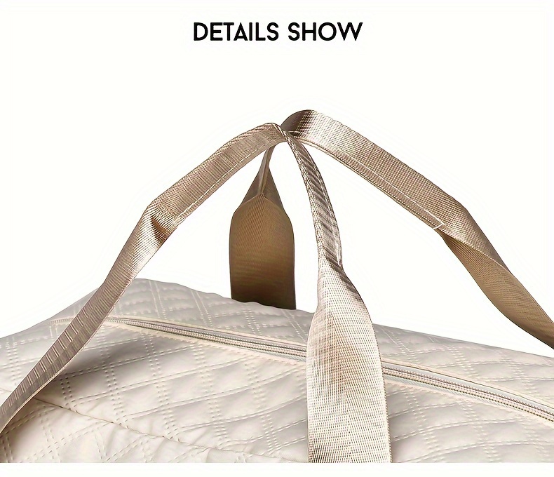 lightweight argyle pattern luggage bag large capacity travel duffle bag portable overnight bag details 12