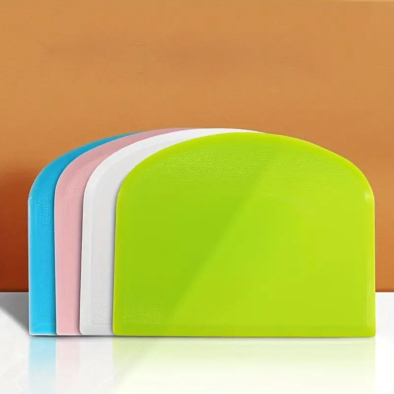Pe Plastic Scraper Soft Dual use Semi circular Dough Scraper - Temu