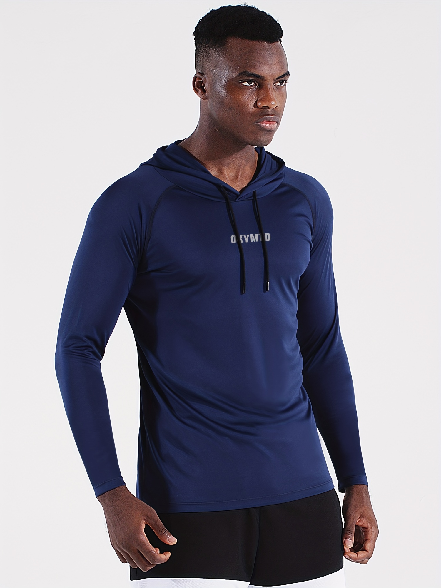 Habit Men's Hidden Cove Hooded Lightweight Performance Layer Shirt  (Moonlight Blue, M) 