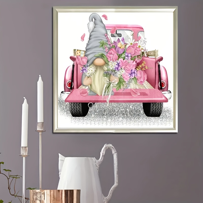 5d Diy Diamond Painting Gnome Truck Crystal Embroidery - Temu