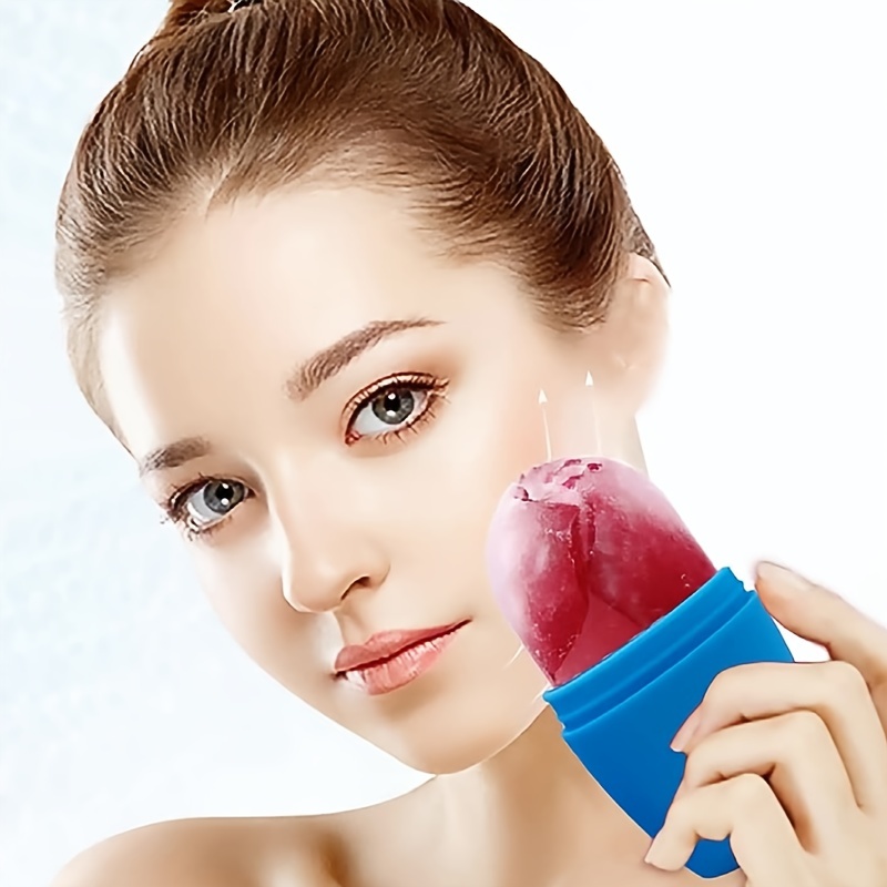 Ice Roller for Face and Eye, Ice Face Roller,Facial Beauty Ice Roller Skin  Care Tools, Ice Facial Cube, Gua Sha Face Massage, Silicone Ice Mold for