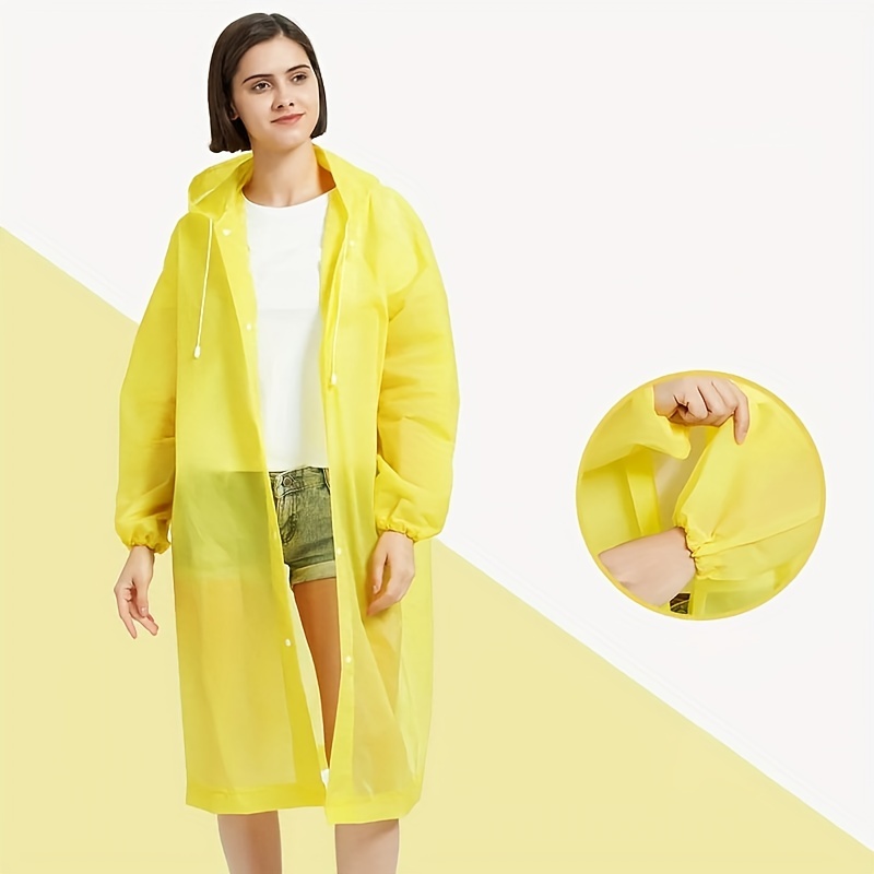thicken reusable rain pancho unisex waterproof outdoor rainwear hooded coat for outdoor traveling hiking details 5