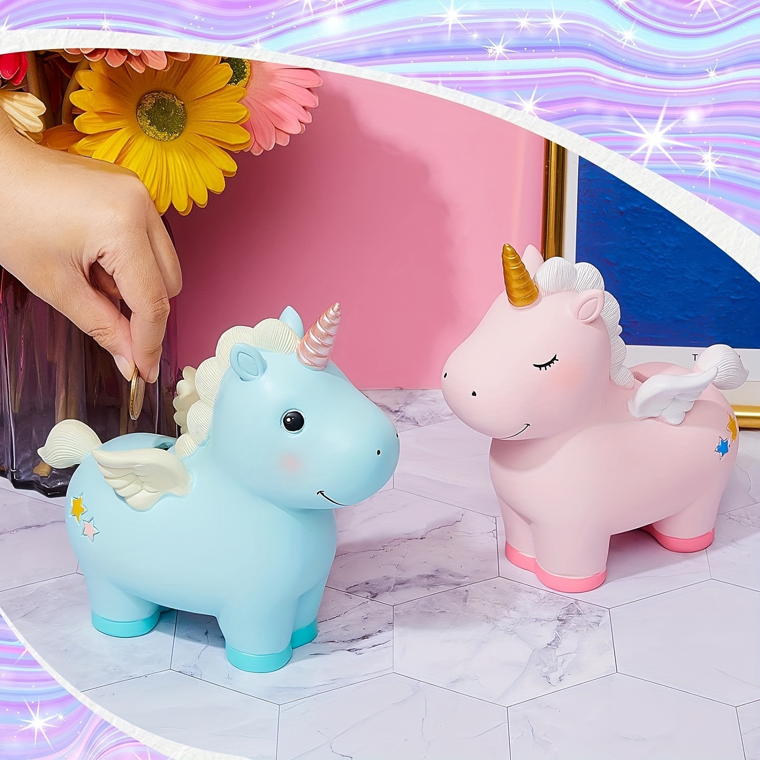 Salvadanaio personalizzato bambini Unicorno