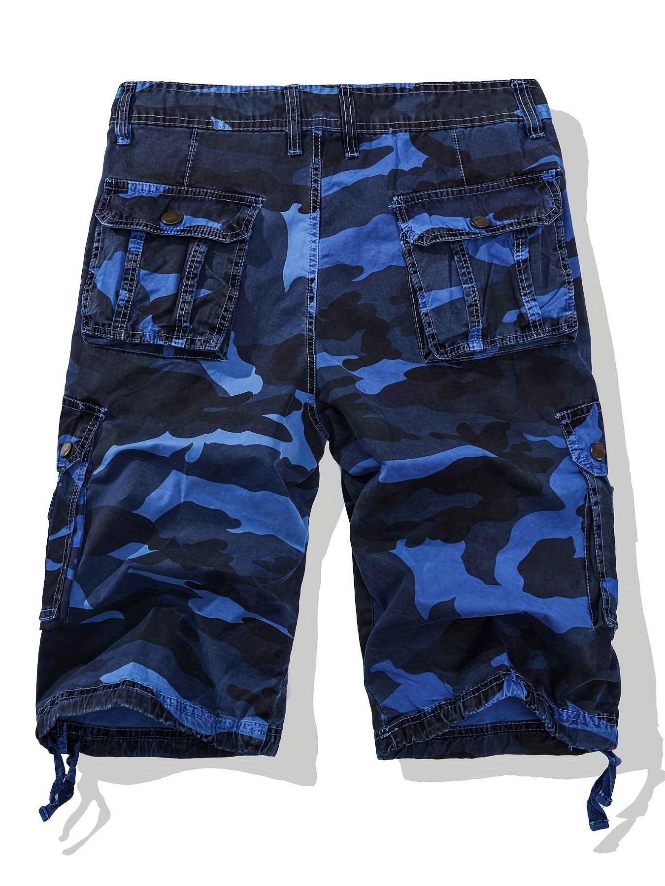 Solid Cotton Men's Classic Design Camo Cargo Short Pants - Temu Australia