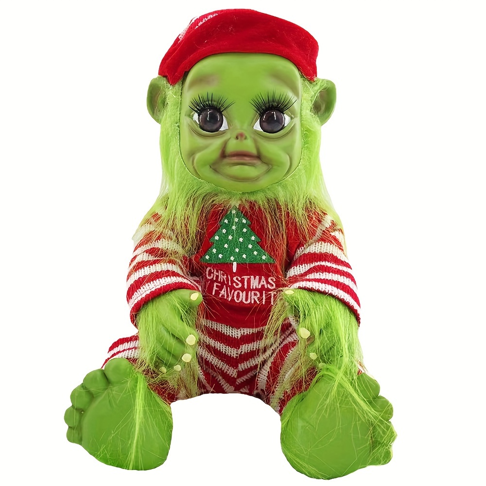 Christmas Plush Doll Green Monster Doll Suitable Christmas - Temu Canada