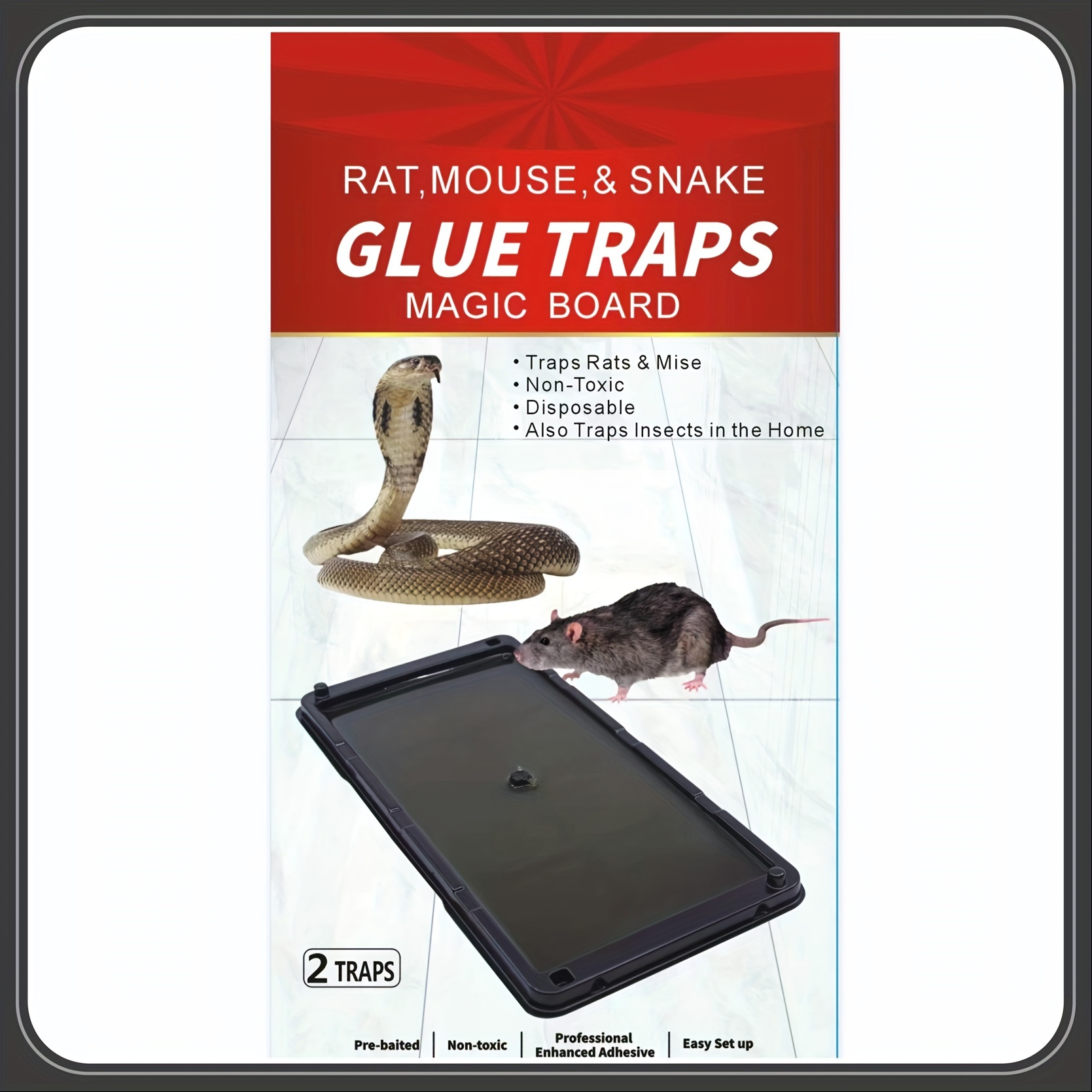 Super Glue Traps Mice Snakes Larger Heavier Sticky Traps - Temu
