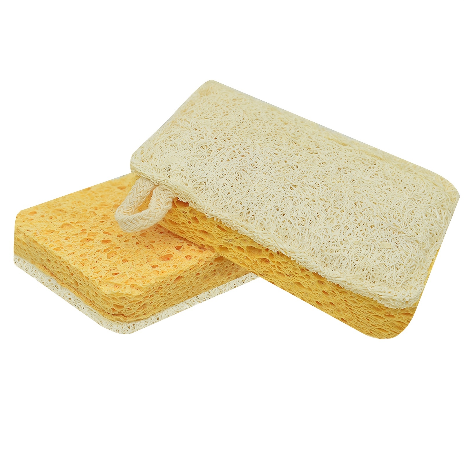 Bamboo Fiber Household Cleaning Sponges For Kitchen Reusable - Temu