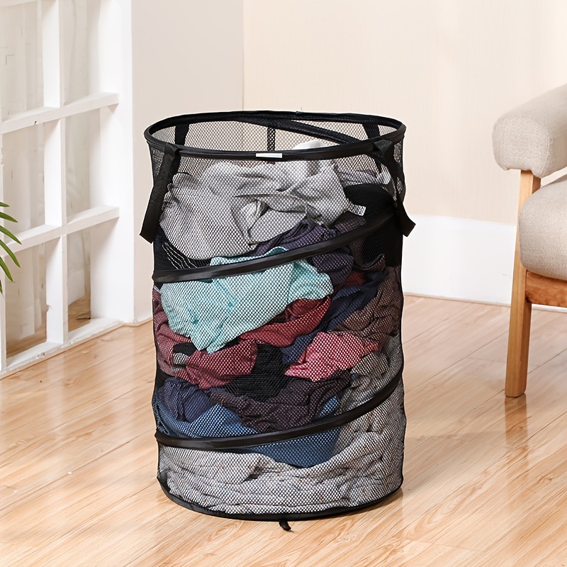 1 cesto de ropa sucia plegable, cestos de ropa plegables con asa de  transporte reforzada, organizador de almacenamiento de ropa sucia