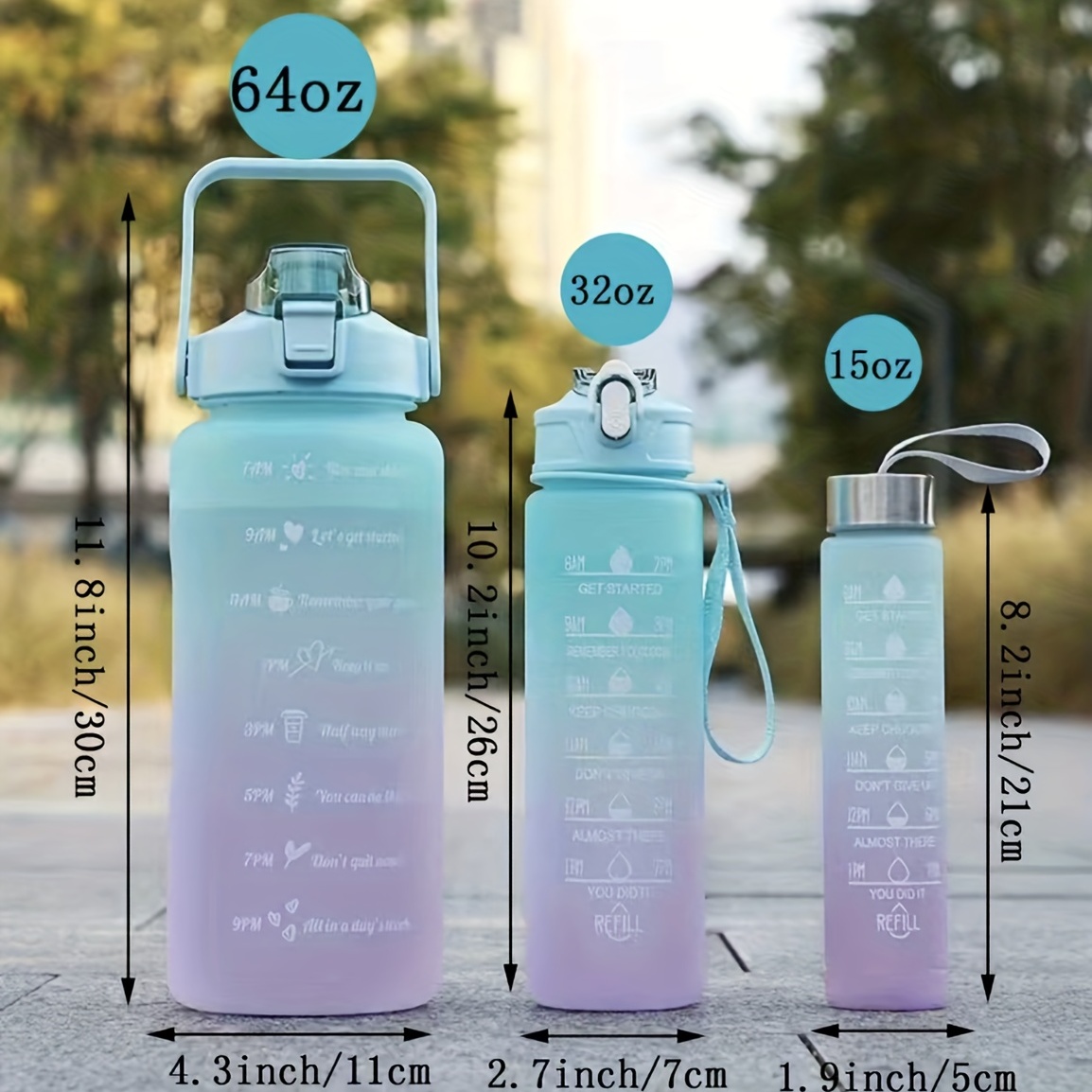 3L Motivational Water Bottle with Time Scale - Leakproof Water Jug for  Fitness and Hydration