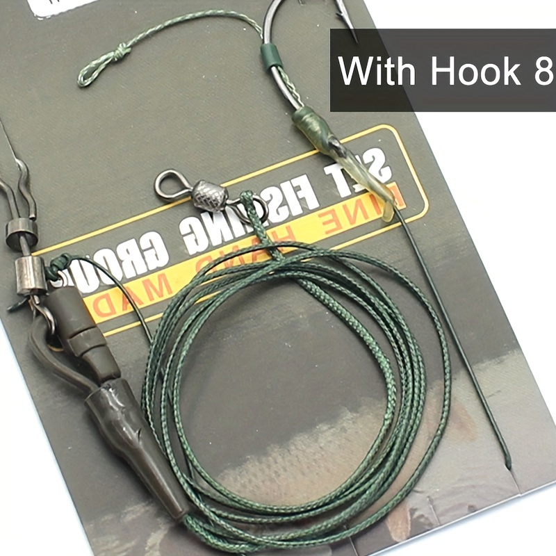 Carp Fishing Line Ready Tied Rigs Lead Core Coated Hook Link - Temu