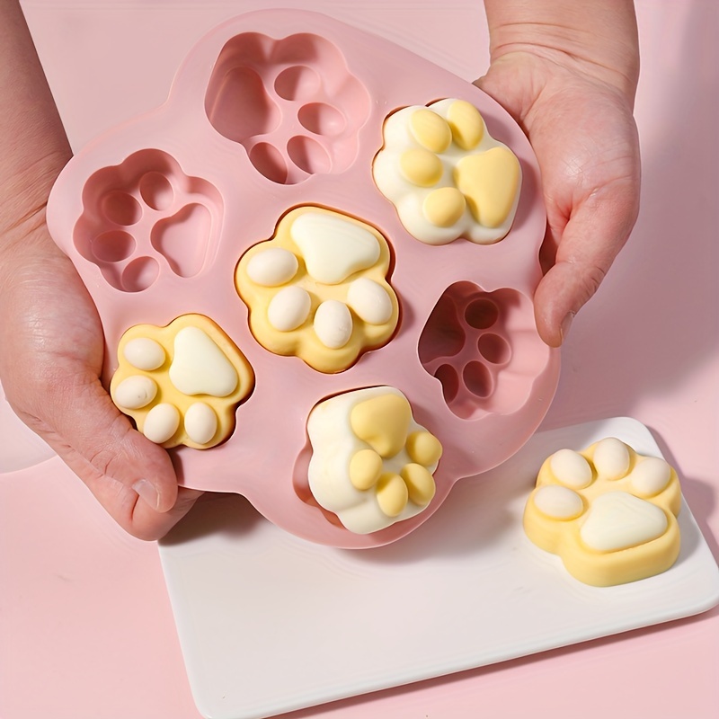 1pc Silicone Molds Cat Paw,Non-Stick Silicone Molds Silicone Treat Molds,Paw  Mold Silicone Molds Baking Mold for Chocolate,Candy