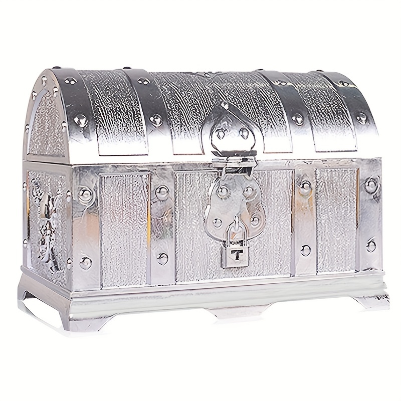 Retro Treasure Box With Lock for Party Favors Pirate Props