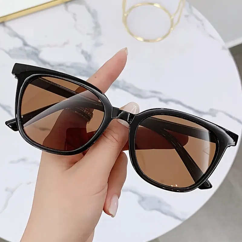 Classic Trendy Large Square Frame Sunglasses for Teens, Boys Girls Outdoor Sports Party Vacation Travel Decors Photo Props, 2 Colors Available,Sun