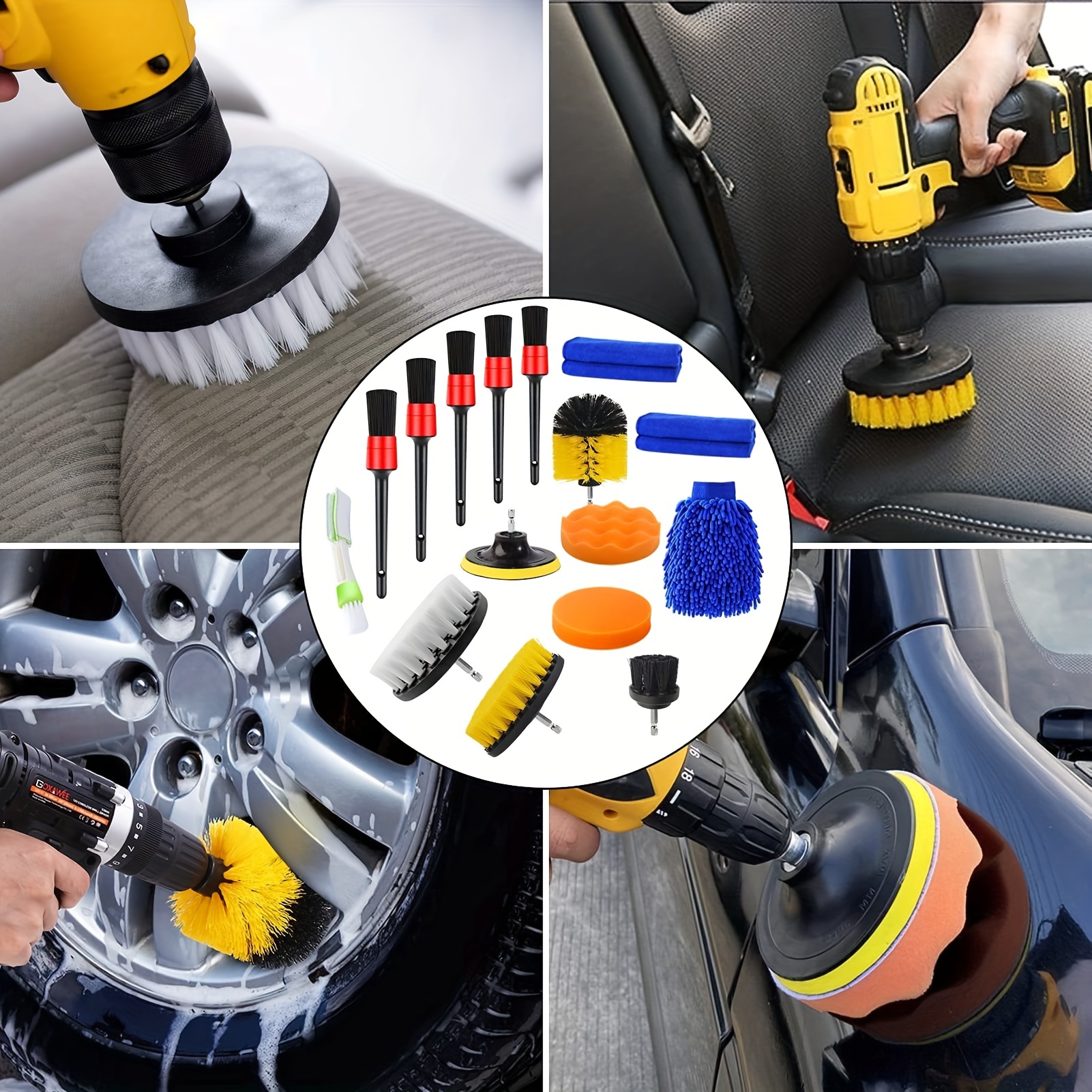 Car Detail Brush Kit,Car Detail Kit, Car Detail Brush, All Models Are Car  Wash Kits That Can Be Used For Truck Interiors, Exteriors