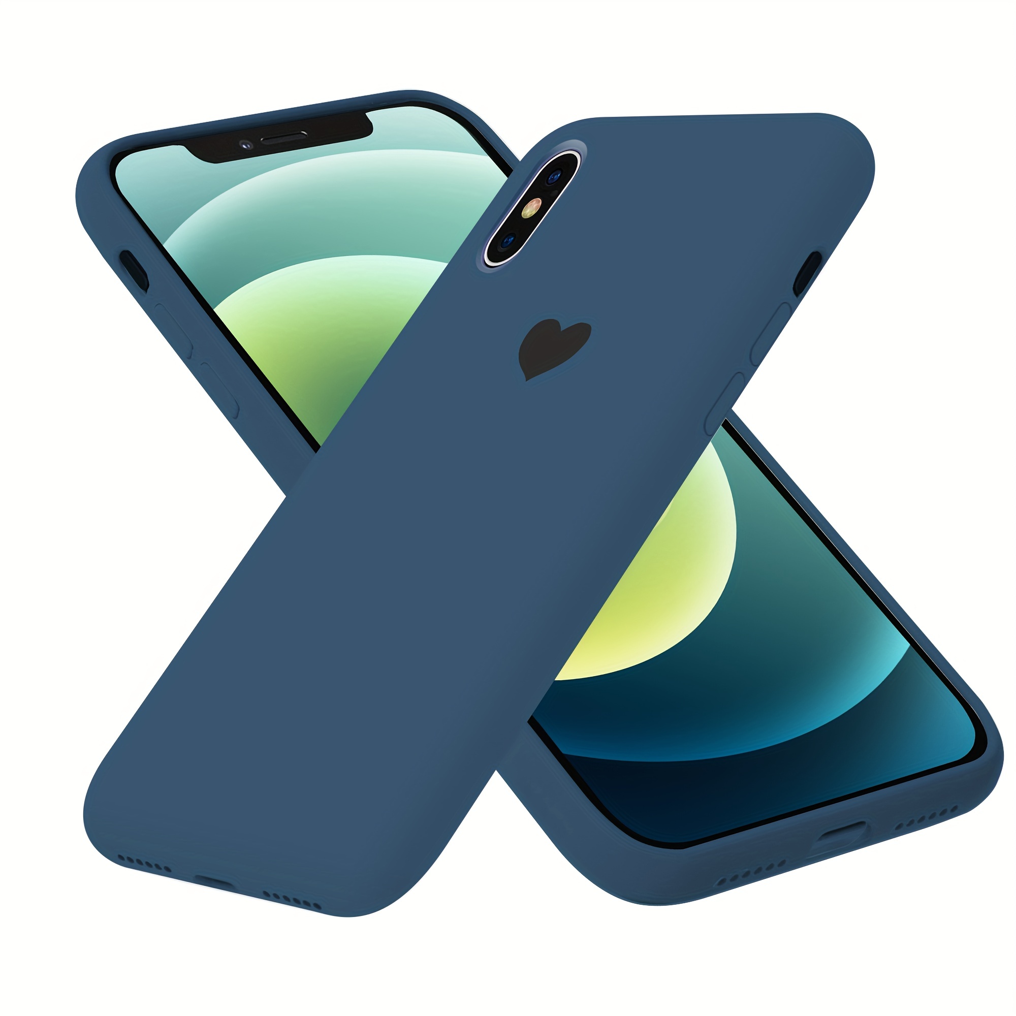 Funda Teléfono Color Liso Iphone Xr Bonito Diseño Corazón - Temu Chile