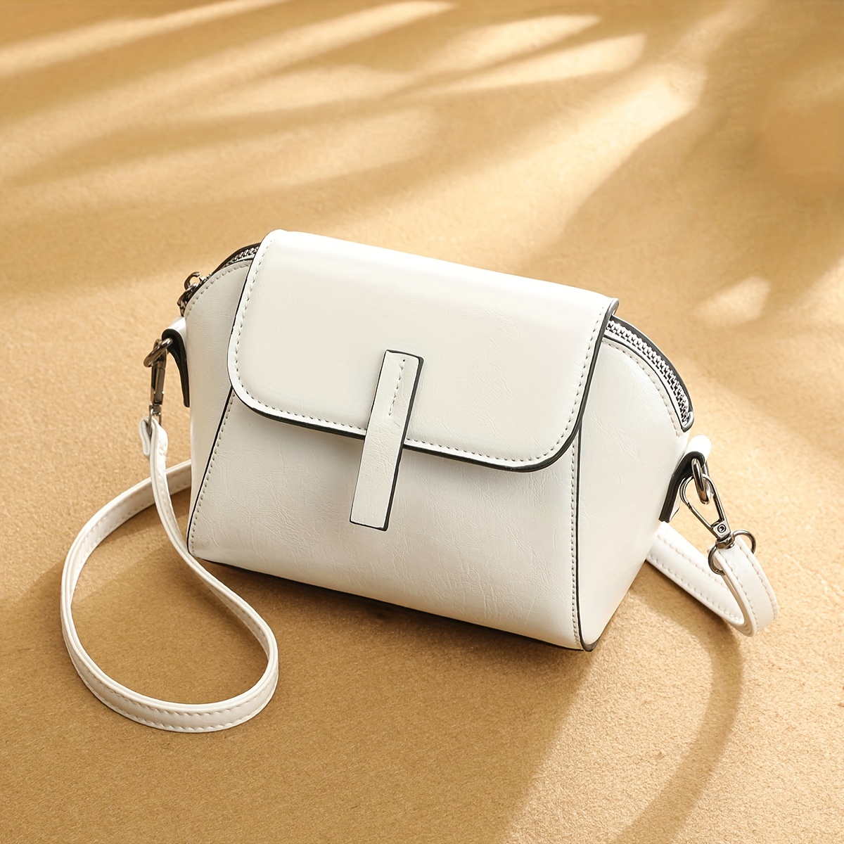 Mini Retro Style Crossbody Bag, Simple Solid Color Shoulder Bag