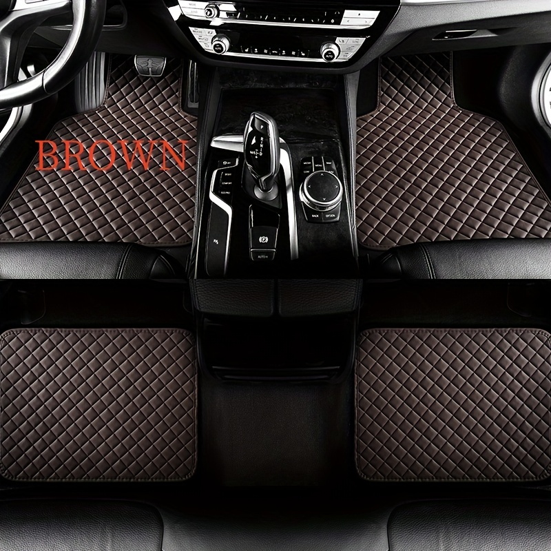 Upgrade Car's Interior A Stylish Checkerboard Foot Pad - Temu