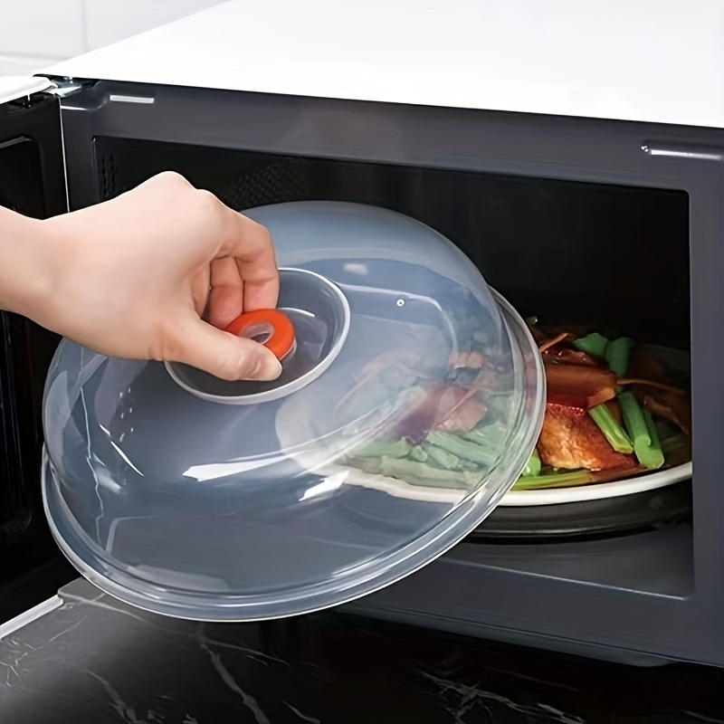 Bpa-free Magnetic Microwave Cover With Steam Vents - Anti-splatter Guard Lid  For Food And Cooking - Clear Plate Cover For Microwave Oven - Kitchen  Accessory - Temu