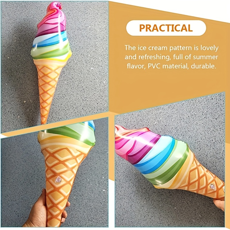 Inflatable Ice Cream Cones - (Pack of 4) 36 inch Inflatable Pool