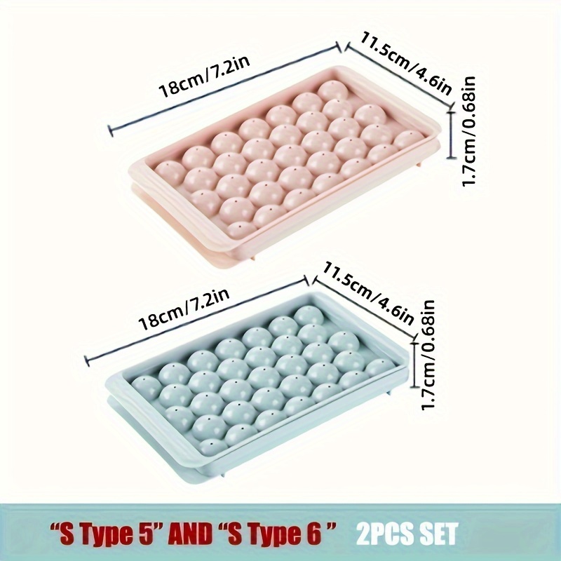 33 Cavities Ice Cube Tray Ice Cube Mold Ice Ball Molds for Cocktail Whiskey  