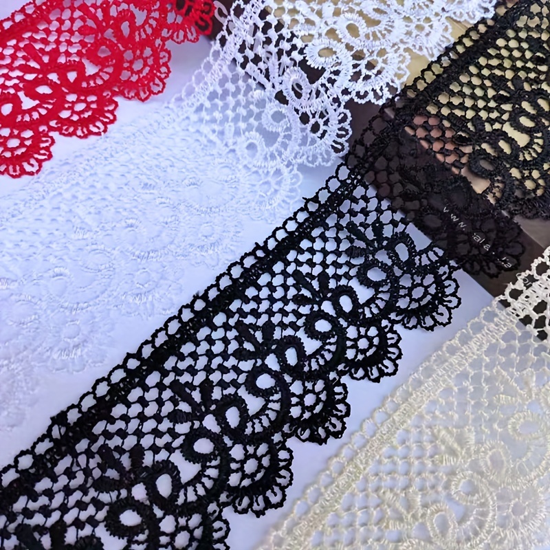 Velvet lace fabric 5 yards - Lace fabrics multicolour