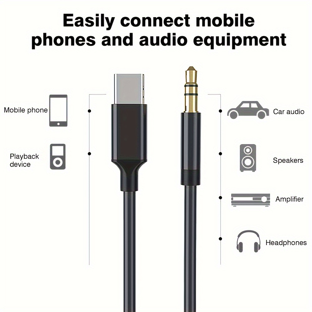 Cable adaptador de audio USB C a Lightning, USB tipo C macho a Lightning  HiFi Audio hembra convertidor compatible con iPhone 15 Pro, iPad Pro Air