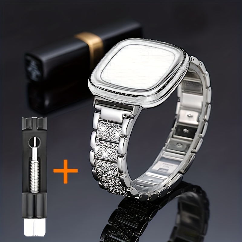 Bracelet acier Fitbit Versa 4 (argent) 