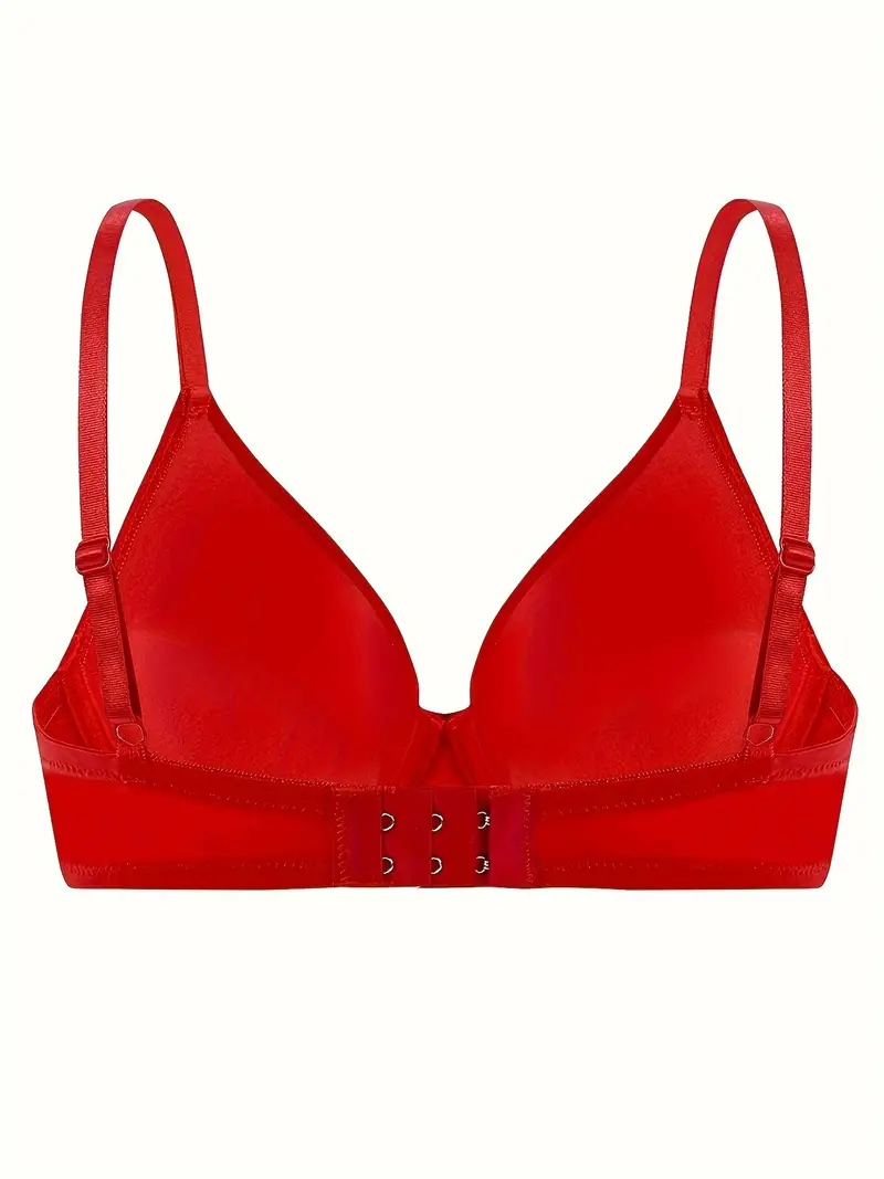 Glossy Thick Cup Bras Simple Comfortable Bow Front T shirt - Temu
