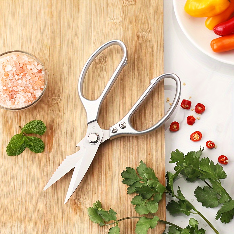 Stainless Steel Kitchen Scissors - Multi-functional Food Shears For Cutting  Strong Chicken Bones And More - Temu