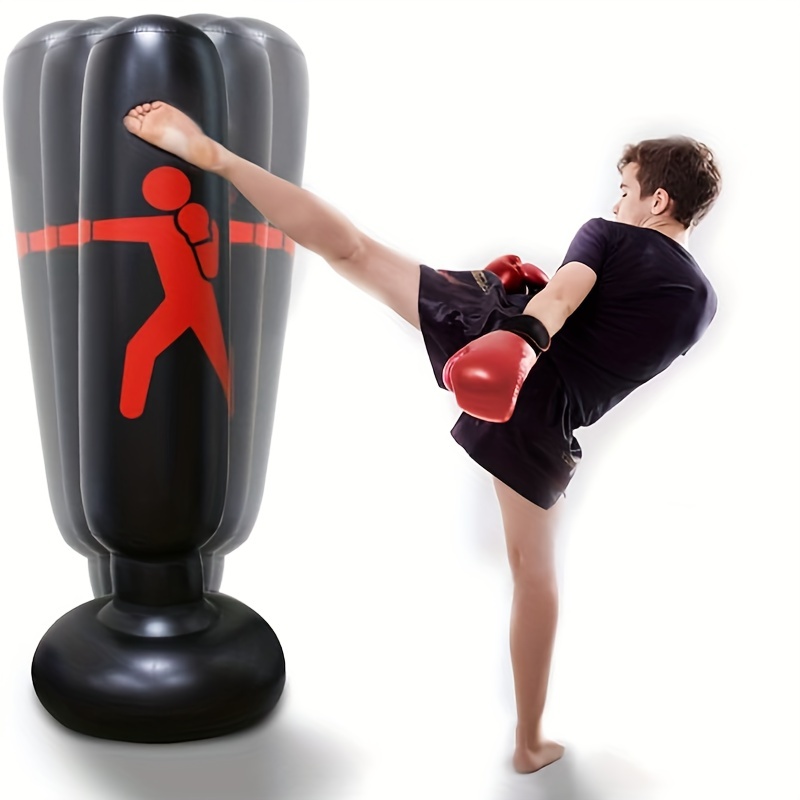 

Punching Bag, Boxing Equipment With Stand For Instant Bounce, 63 Inch Inflatable Punching Bag For Practice Daily Boxing Activities Halloween, Thanksgiving And Christmas Gift