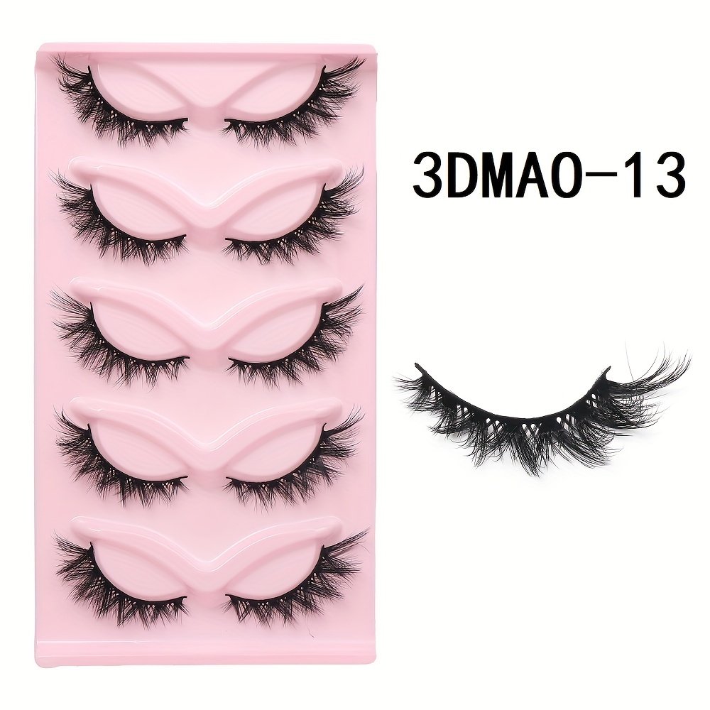 5 Pairs 3D Mink Fake Eyelashes Long Thick Natural False Eye Lashes