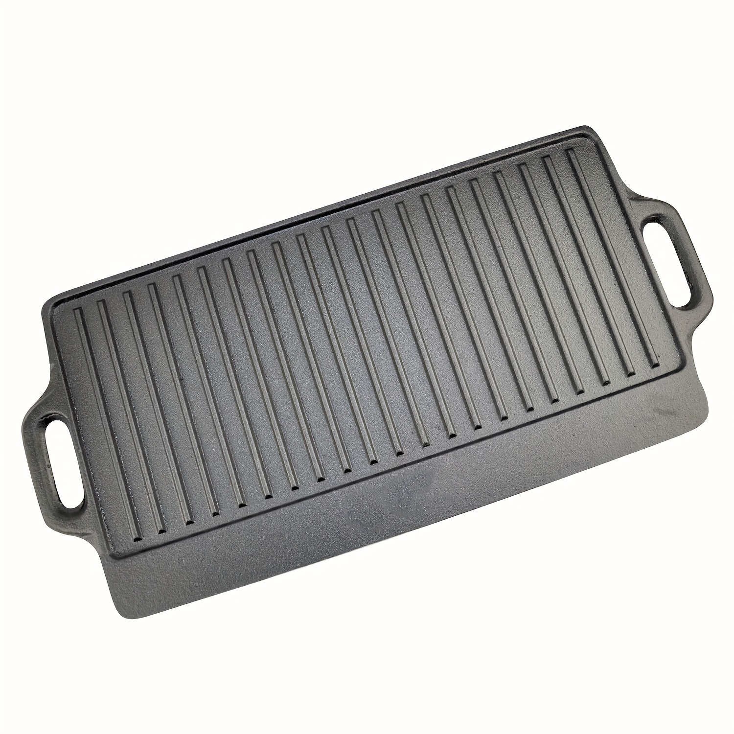 Cast Iron Reversible Grill Pan For Outdoor And Home Barbecue - Temu