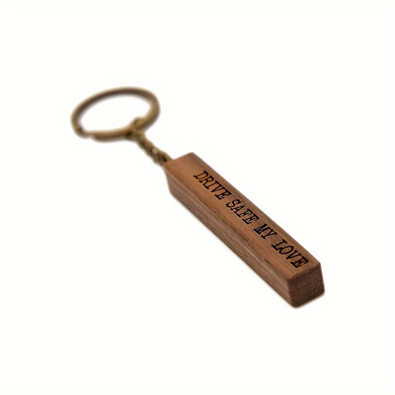 Custom Engraved Wooden Keychain - Personalized Laser-cut Design, Perfect Gift For Men