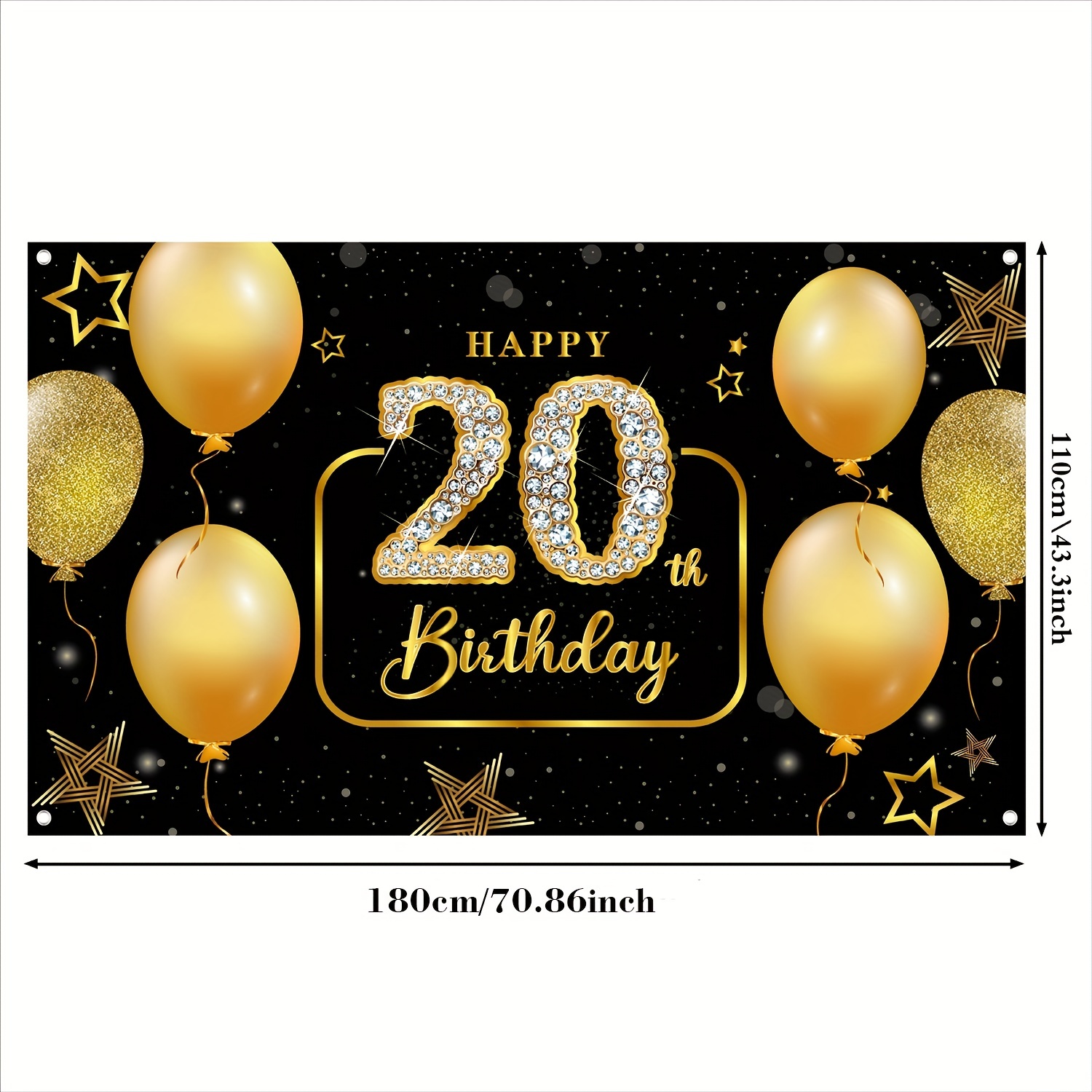 Bannière anniversaire 20 ans : vente d'article de fête et de