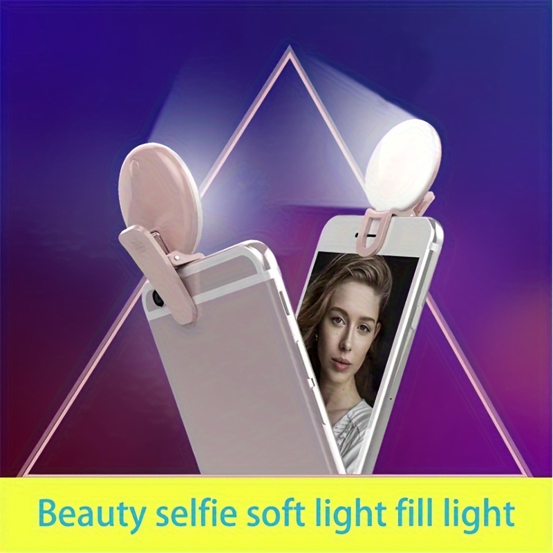 2PCs Anneau LED Selfie Lampe Lumière de remplissage Flash pour Téléphone 36  LED