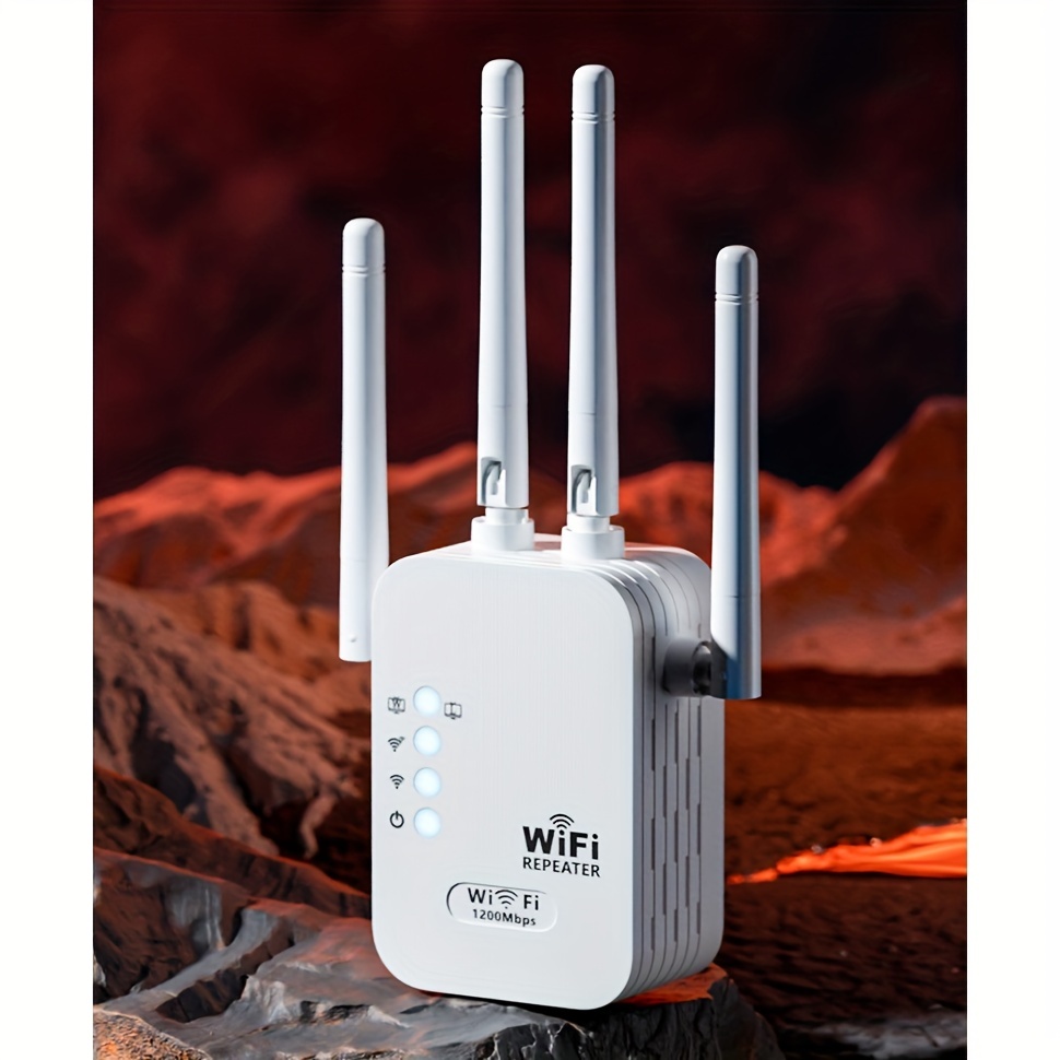 CINAMON Repetidor WiFi, Amplificador Señal WiFi 1200 Mbit, Banda