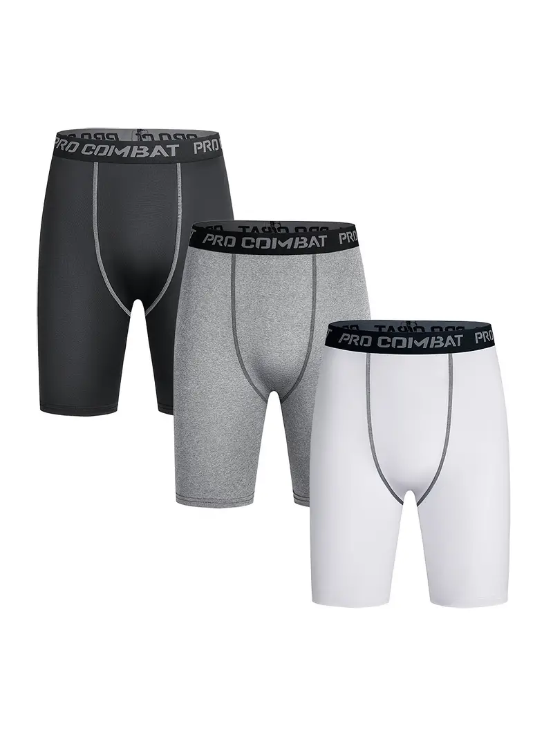 Men's Quick Dry Boxer Briefs Underwear Long Leg Performance - Temu