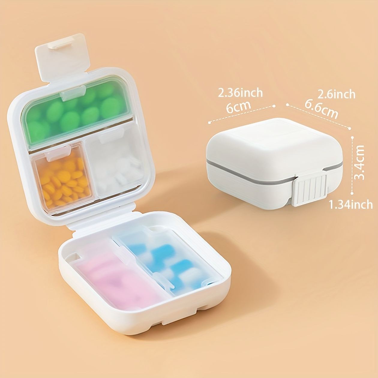 Portable Mini Multi Compartment Storage Box Double Layer - Temu
