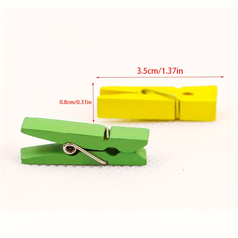 100pcs Wooden Clothespins Multi-functional Reusable Mini Wooden