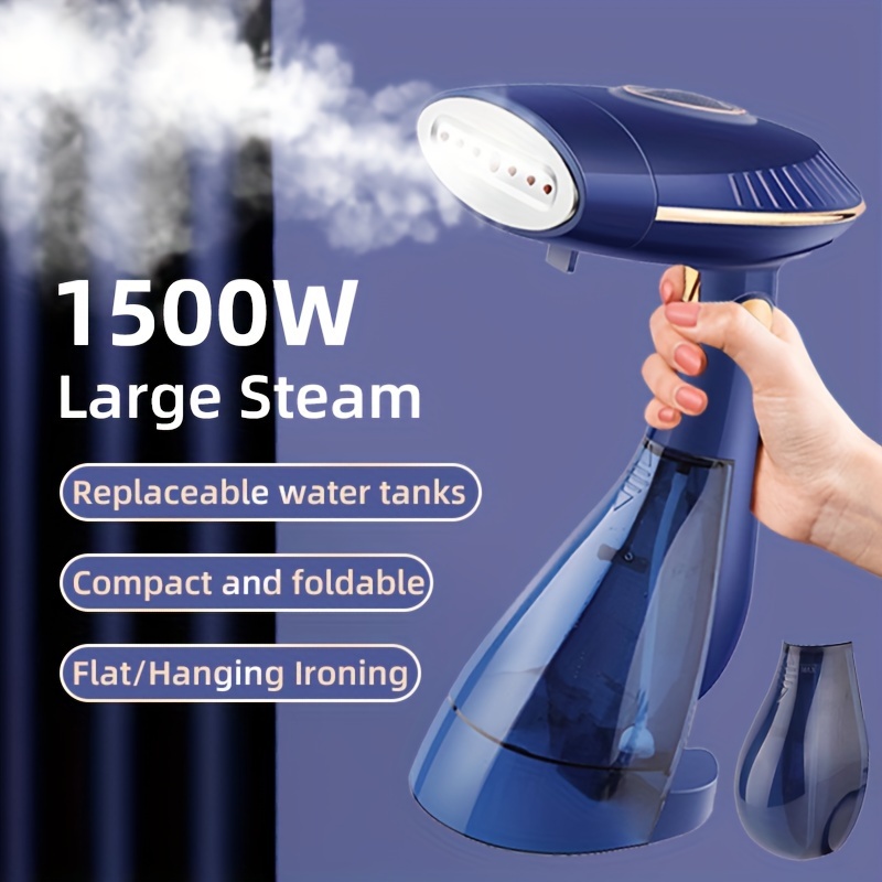 Konka Handheld Clothes Steamer, Travel Portable Steam Iron, Clothes Steamer,  1500 Watt Handheld Home Curtains Clothes Steamer Wet And Dry Ironing 2  Modes, Large Removable Water Tank, Perfect For Removing Creases From