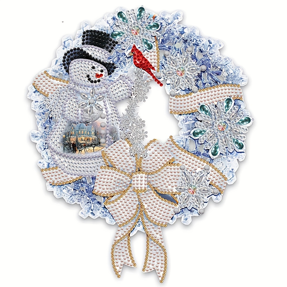 

5d Painting Kits, Crystal Rhinestone Christmas Snowman Kits For Adults Beginners, Special Shape Diy Diamond Painting Pictures, Wall Decor Artificial Diamond Stitching Crafts