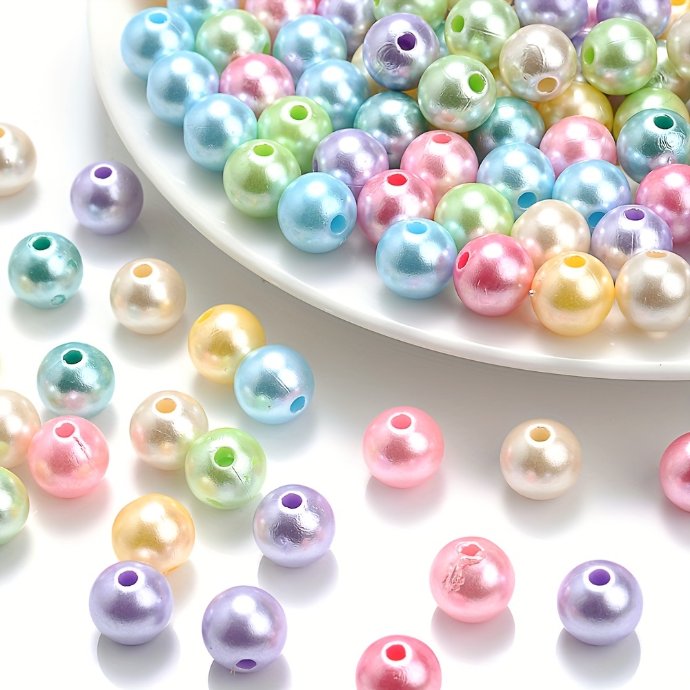 

100pcs 8mm Candy Color Acrylic Round Beads Loose Spacer Beads Fashion For Jewelry Making Diy Necklace Bracelet Handmade Craft Findings