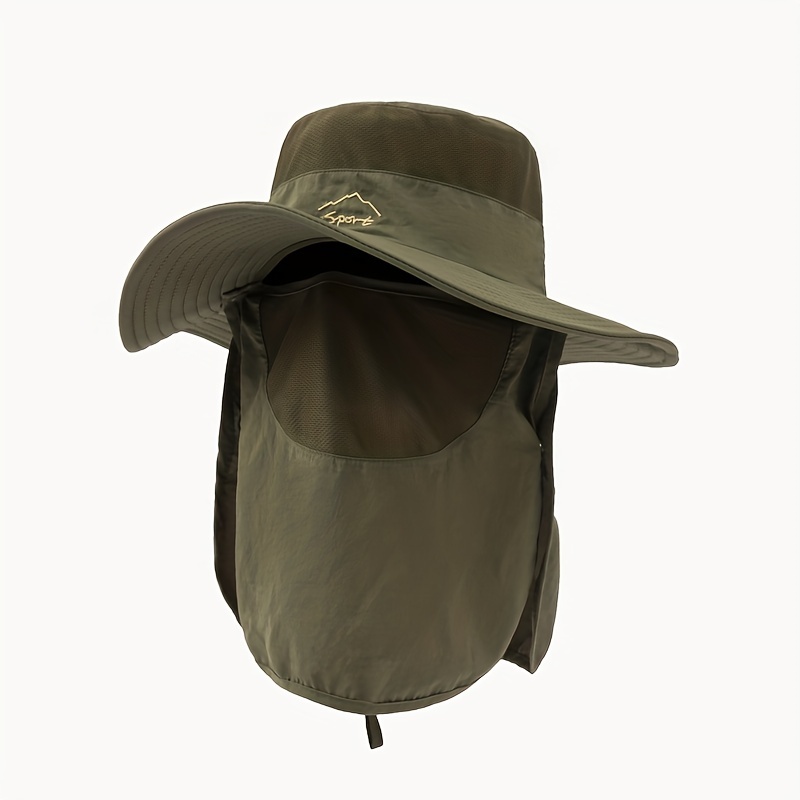 1pc Unisex Quick Drying Breathable Sunshade Bucket Hat With Mesh Mask For  Outdoor Fishing - Jewelry & Accessories - Temu Canada